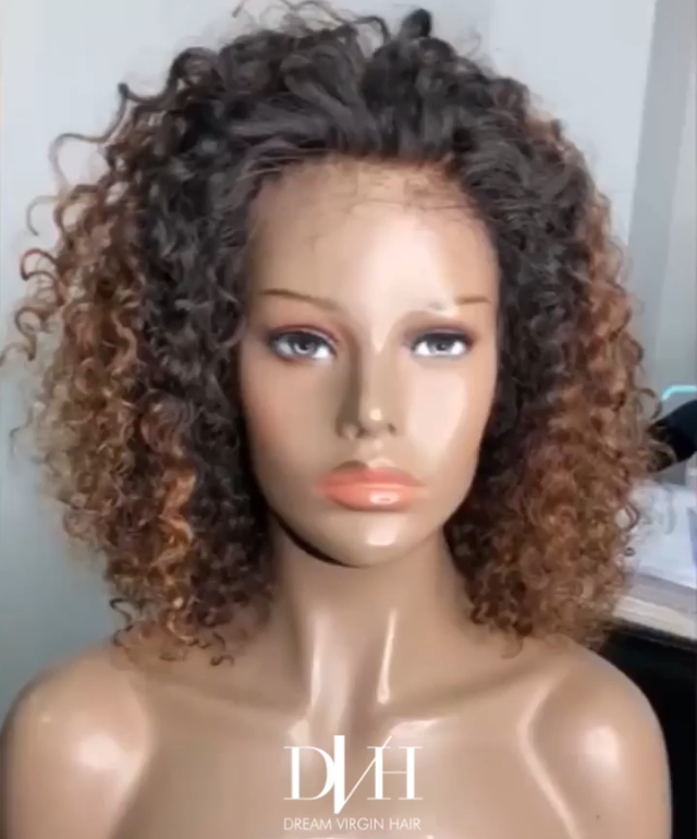 perruque lace frontal caramel
