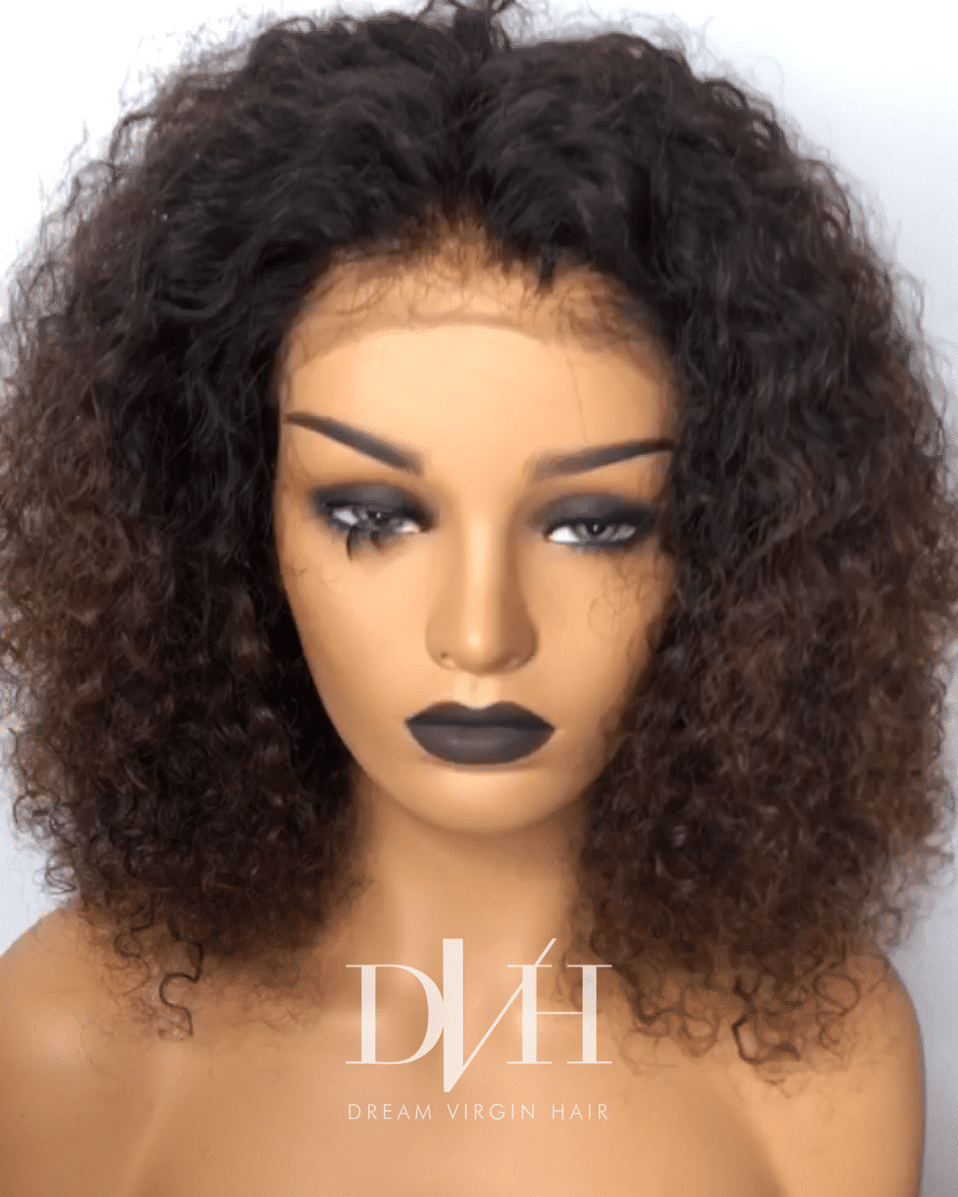 perruque lace frontal boucles caramel