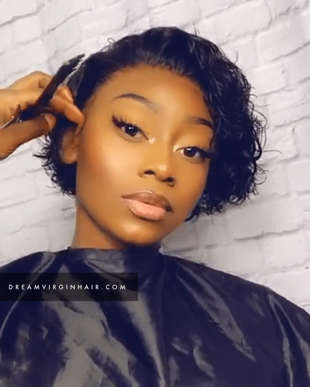 perruque courte lace frontal bouclee dream virgin hair amandineluxioushair