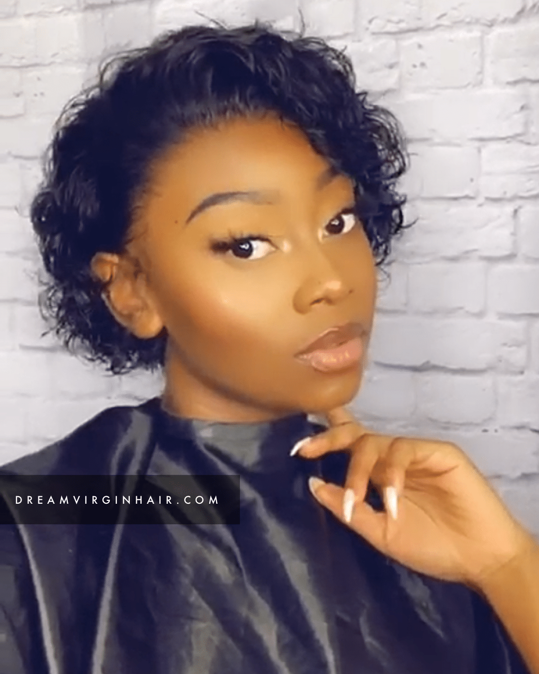 perruque courte lace frontal bouclee dream virgin hair amandineluxioushair