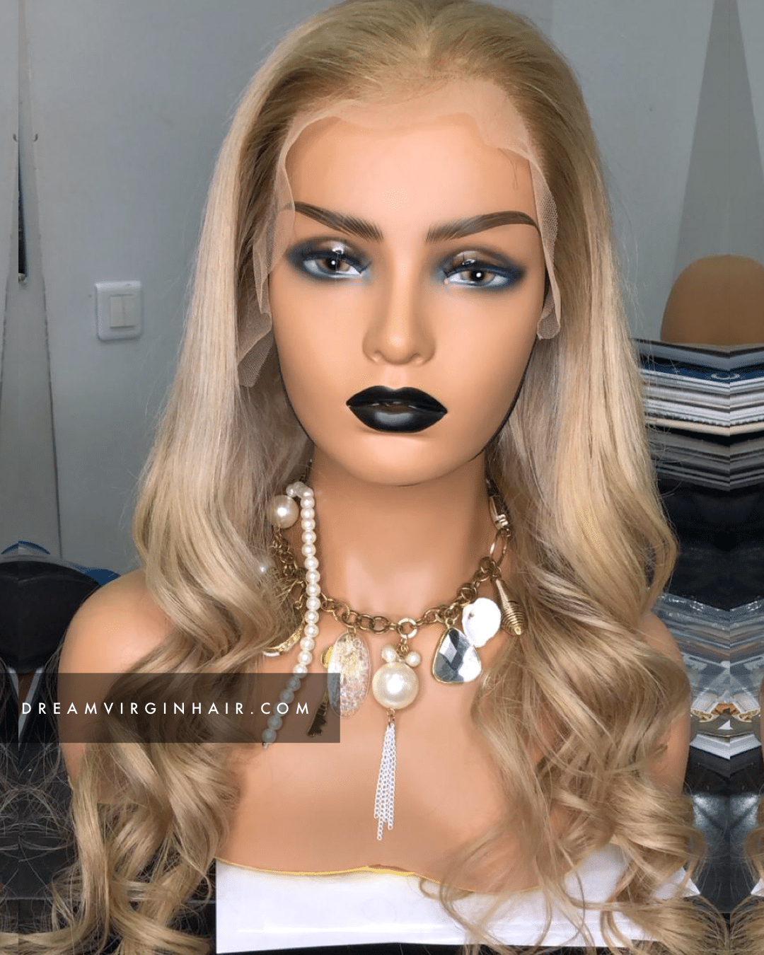 perruque blonde cheveux naturels sans colle