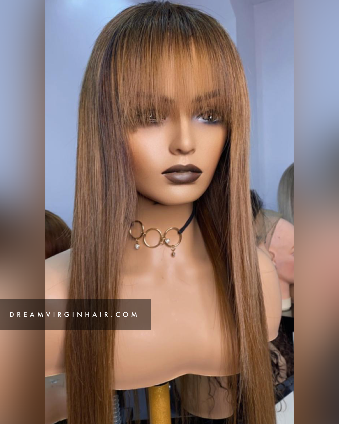 perruque frange sans colle