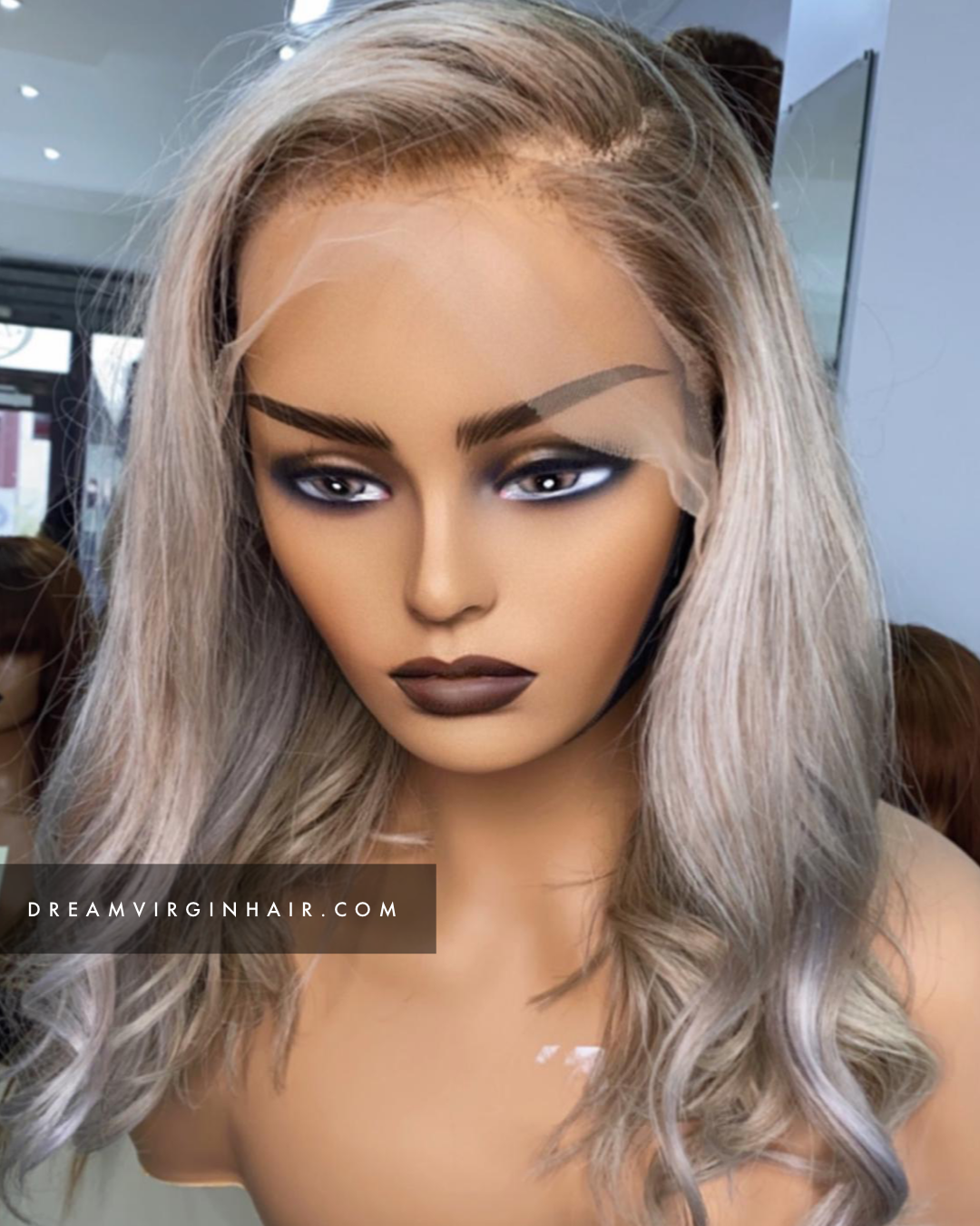 perruque blond cendre