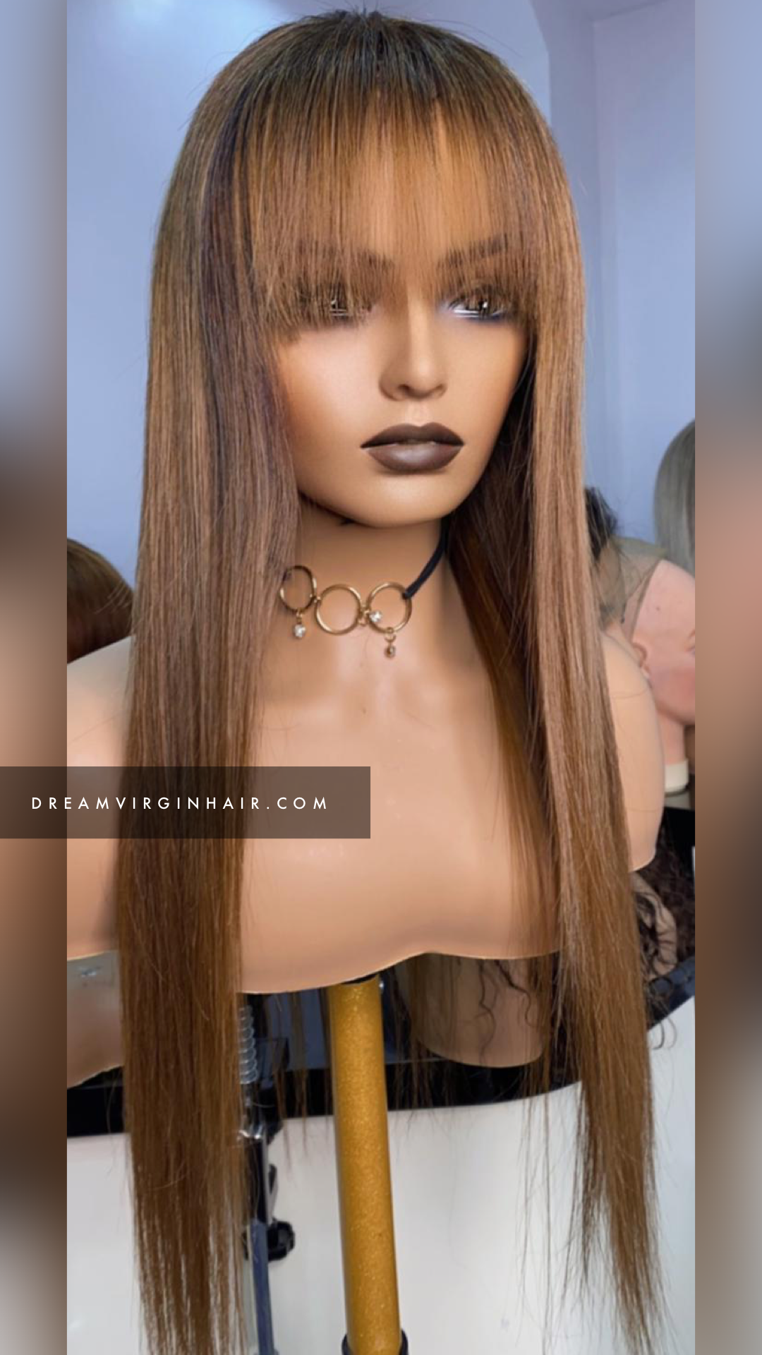 perruque frange sans colle