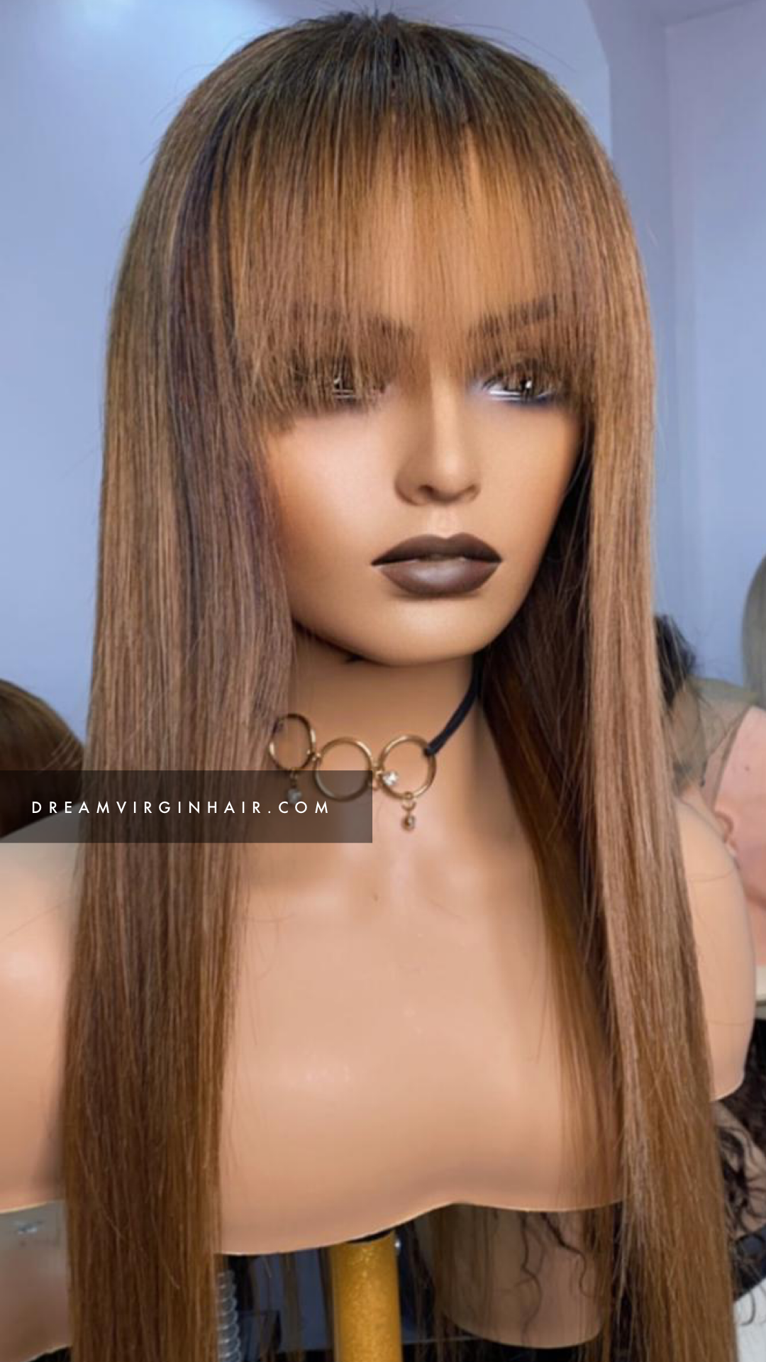 perruque frange sans colle